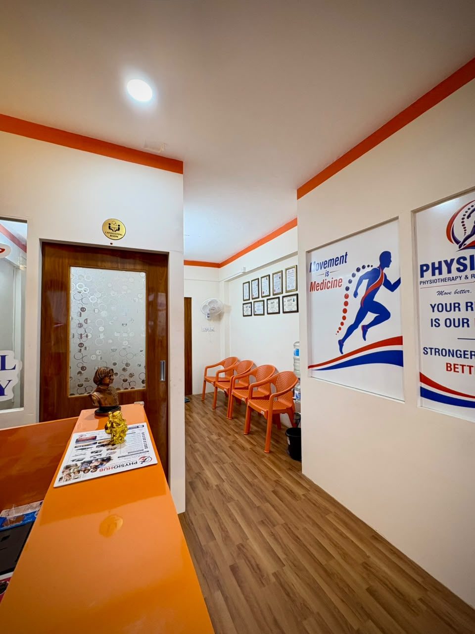Physio Hub clinic interior and waiting area